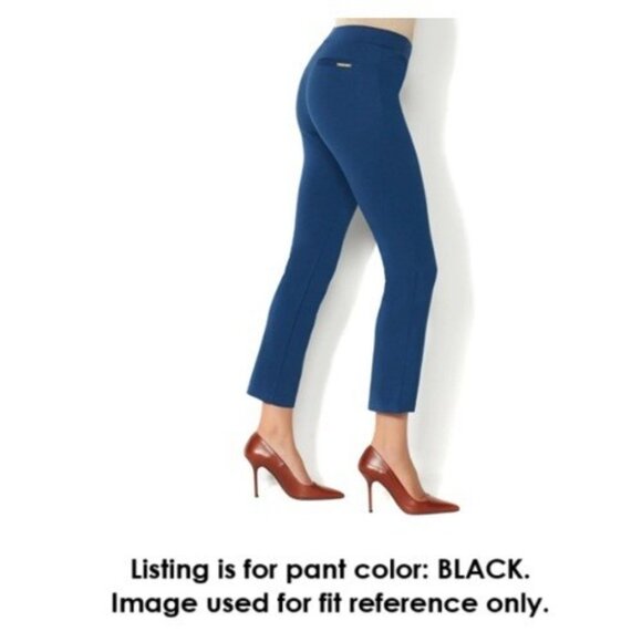 Iman Global Chic Slip into Slim Perfect Ponte Ankle Pant, Black, Large - Picture 13 of 13